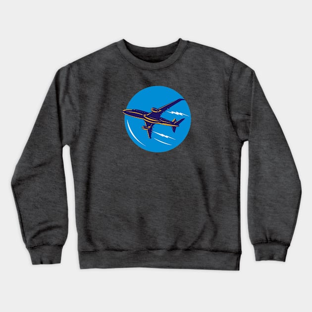 Commercial Jet Plane Airliner Crewneck Sweatshirt by Protshirtdesign